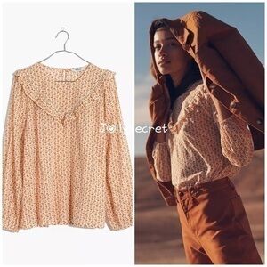 💋Madewell ruffle prairie top blouse. AJ924 size XS